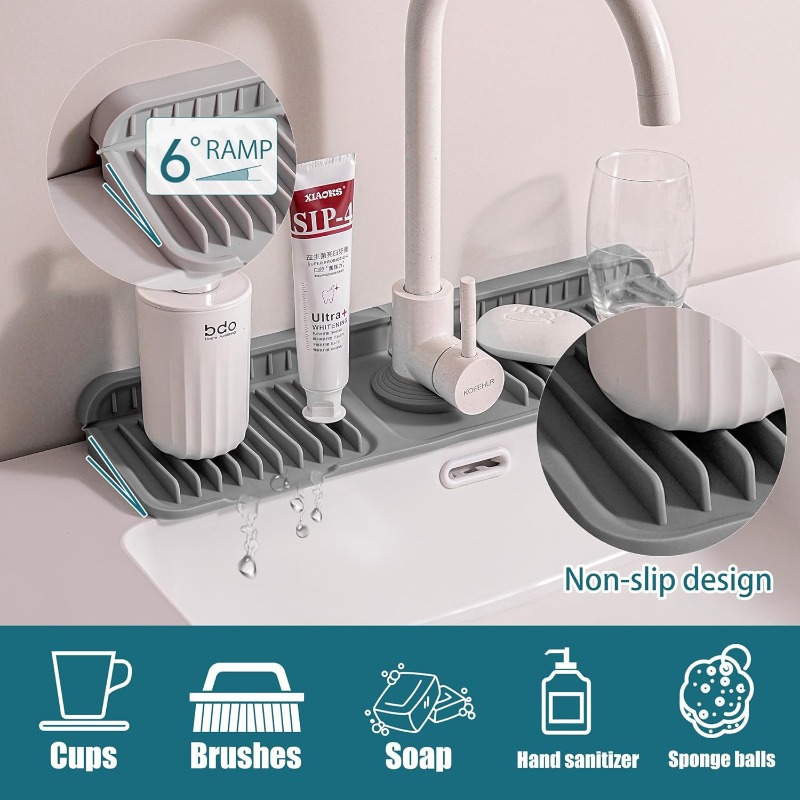 حصيرة سيليكون للمطبخ لمنع تناث - مراجعة Silicone Tap Washer وسعره