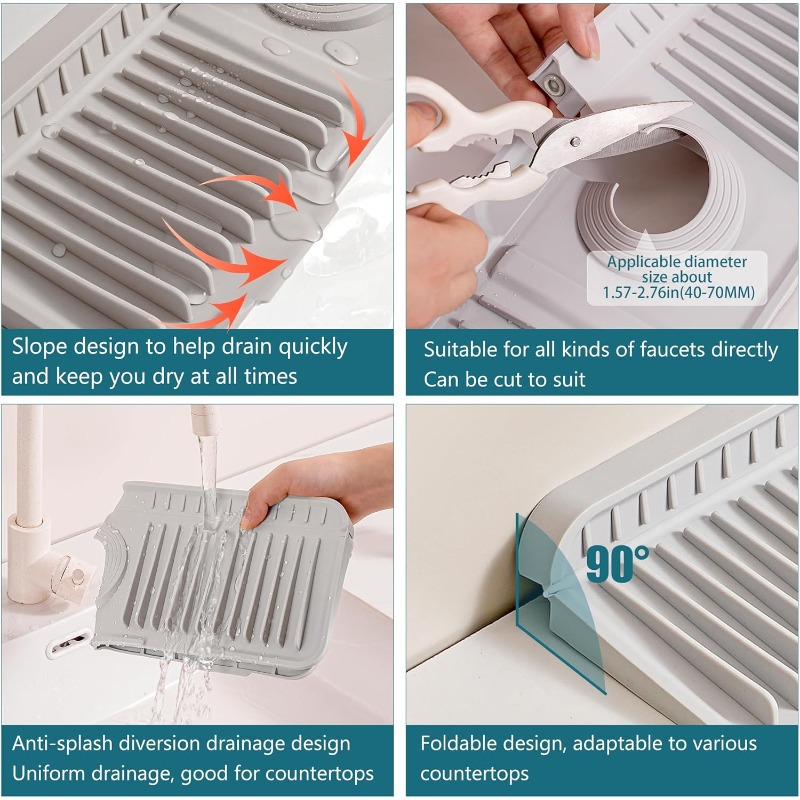 حصيرة سيليكون للمطبخ لمنع تناث - مراجعة Silicone Tap Washer وسعره