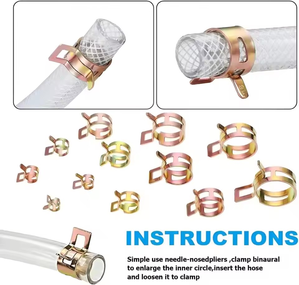 10-50 قطعة مشبك زنبركي للوقود  - مراجعة Pipe Bending Spring وسعره